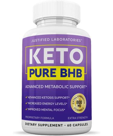 Keto Pure BHB Pills - Advanced Ketogenic Supplement with Real Exogenous Ketones for Ketosis - 60 Capsules - Buy Online on GoSupps.com