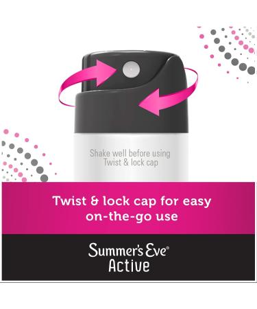Summer's Eve Active Freshening Spray 2 oz - Moisture Absorbing Formula - Buy Online on GoSupps.com