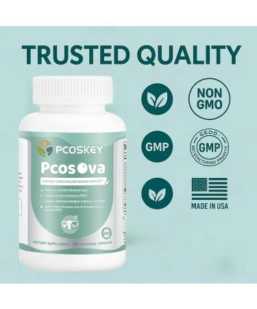 pcoskey Premium Dietary Supplement for Women's Hormonal Balance & Metabolic Support with Myo-Inositol Vitamin D3 Chromium & Cinnamon Extract | 90 Capsules for Daily Wellness Support - Buy Online on GoSupps.com