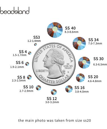 Beadsland 1440 Flat Back Rhinestones - Heller Citrin SS3 Nail Crystals for Stunning Nail Art - Buy Online on GoSupps.com