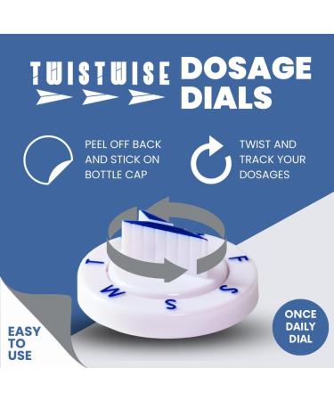 Twistwise Once Daily Dosage Tracking Dial - Two Pack for Easy Medication Management | Perfect for International Shipping - Buy Online on GoSupps.com