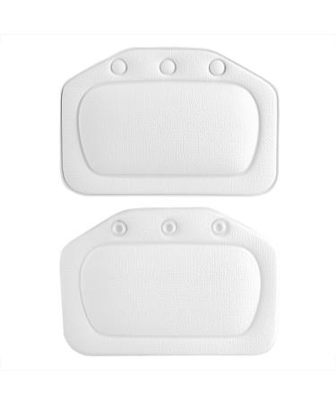 Wifehelper Soft Foam Spa Bath Pillow with Suction Cups - Head, Neck, and Back Support - Fits Any Tub - White - Buy Online on GoSupps.com