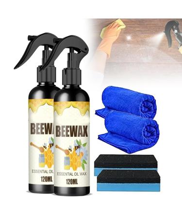 2Pcs Natural Micro-Molecularized Beeswax Spray Beeswax Spray Furniture Polish and Cleaner Furniture Polish Spray Molecularized Beeswax Wood Cleaner Spray