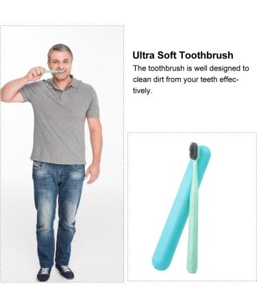 Gatuida 6 STK Soft Bristle Travel Toothbrush Set - Ultra Gentle Wheat Gum Care | Perfect Household Gift - International Shipping - Buy Online on GoSupps.com