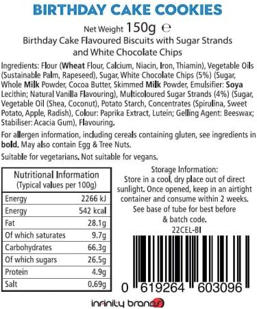 Infinity Brands Happy Birthday Birthday Cake Cookies Gift Tube 150g Happy Birthday Cake - Buy Online on GoSupps.com