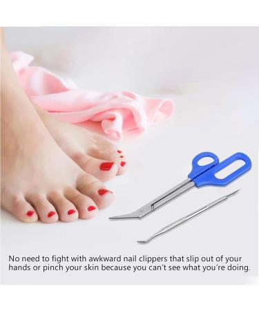 Long Handled Toenail Scissors and Clippers Nail Scissors with Ingrown Toenail File Toenail File Kit Ergonomic Cuticle Scissor Toenail File Stainless Steel Elderly Nail Clipper for Thick Nails - Buy Online on GoSupps.com