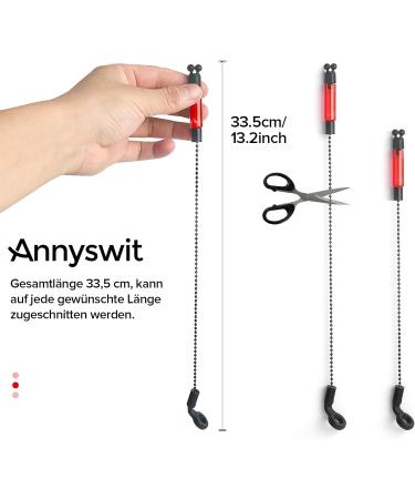 Anyswit 4-Piece Carp Fishing Swimmers with Bite Indicator Light | Versatile Swingers for Night Fishing & Multiple Positions - Buy Online on GoSupps.com