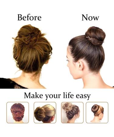 WACURRENTHYD Blonde Kid Hair Donut Bun Maker 2PCS - Small 2.5 Inch Beige Chignon Doughnut Shaper for Short and Thin Hair - Buy Online on GoSupps.com