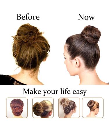 Kid's Blonde Hair Donut Bun Maker 6PCS - Small 2.5 Inch Beige Chignon Doughnut Shaper for Short Thin Hair - 6 Count - Buy Online on GoSupps.com