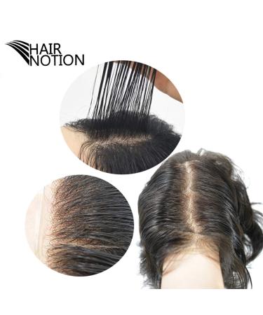 Buy Hairnotion Human Hair Wigs for Men - V-Loop Super Thin Skin Toupee 8x10 Inch Gray #1B80 - International Shipping Available - Buy Online on GoSupps.com