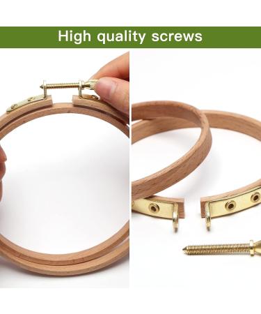 Caydo 4-Piece Beech Wood Embroidery Hoops Set - 3 to 9 Inch Cross Stitch Rings for Needlework, Art Craft, and Sewing - Buy Online on GoSupps.com