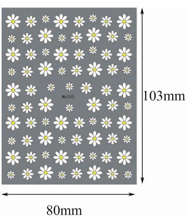 Nail Decorations Sunflower Daisy Designs Self-adhesive Nail Art Sticker Flowers Nail Sticker Nail Jewelry Accessories Nail Art Decorations(2) Style2 - Buy Online on GoSupps.com