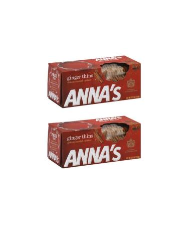 Anna's Swedish Thins Ginger Ginger 5.25 Ounce (Pack of 2)