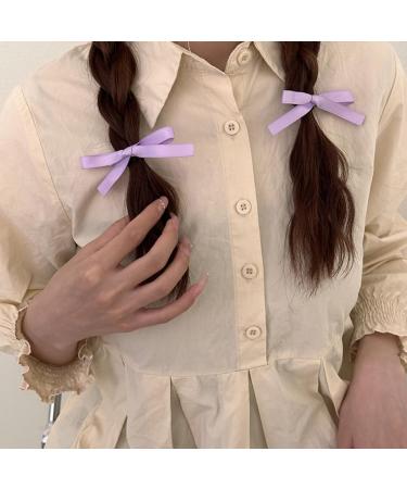 hgnxa Sweet Ballet Ribbon Hair Clip Lazy Hairpin Duckbill Hairclips Hair Barrettes for Women Side Bangs Hair Styling Tool Beige - Buy Online on GoSupps.com