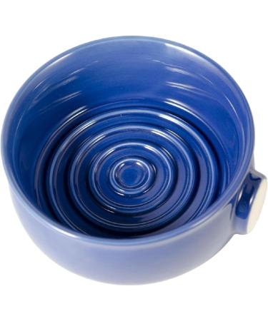 Geardeangloow Luxury Blue Ceramic Shaving Bowl - Wide Mouth Soap & Cream Holder for Men - Buy Online on GoSupps.com