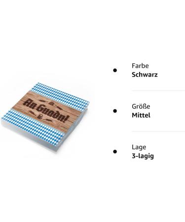 Ittenga Bayrisch Blau Wei Schee Napkins 30x30cm - 20 Pack 3-Layer for Oktoberfest & Festivals - Buy Online on GoSupps.com