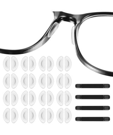 Comnico glasses pads 16 pairs of glasses nose pads and ear pads set Self-adhesive non-glue nasal pads 2 pair of soft silicone glasses ear pads for glasses sunglasses reading glasses