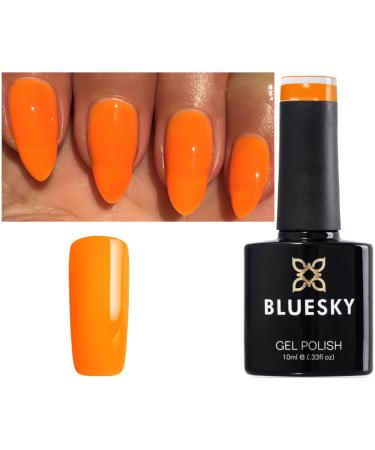 Bluesky Neon Bright Vibrant Orange Nail Gel Polish NEON 29 UV LED Soak Off 10ml