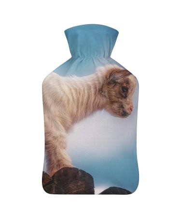 Fantasy Lamb Hot Water Bottle With Cover Plush Bed Bottle Hand Warmer For Adults And Children 26.5X15.3cm