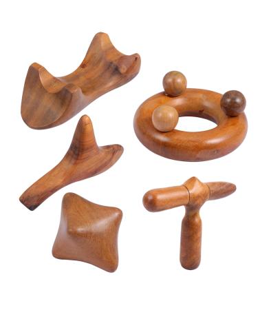 Beavorty 10 STK Massage device Sandalwood Guasha Board Massage Tab full body massage device Neck massage device foot massage device GUA SHA massage device made of wood Guasha-Schabebrett Spa scratch board