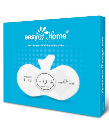 EasyHome Rechargeable Compact Wireless TENS Unit - 510K Cleared, FSA Eligible Electric EMS Muscle Stimulator Pain Relief Therapy, Portable Pain Management Device EHE015