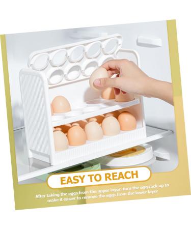 Uonlytech Egg Storage Box Plastic Egg Holder Plastic Eggs Reusable Egg Cartons Egg Tray Multi-layer Crisper - Buy Online on GoSupps.com