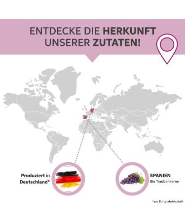 Organic Grape Base Flour OPC 500g - Premium Grape Seeds Extract Powder | EU De- ko-007 Certified Raw Food Quality - Buy Online on GoSupps.com