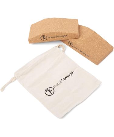 NamaStrength Cork Yoga Wedge Set - Non-Slip Wrist Support Blocks (Set of 2) - Buy Online on GoSupps.com