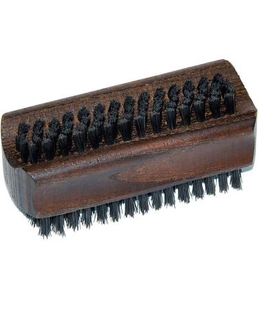 Fendrihan Genuine Boar Bristle Nail Brush with Ash Wood Handle  Made in Germany (Dark Bristles)