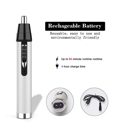 Professional USB Rechargeable Ear & Nose Hair Trimmer - 4 in 1 Waterproof Clippers for Men & Women - Buy Online on GoSupps.com