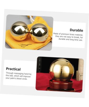Healvian Brass Gymnastics Balls - 4 Portable Copper Massage Balls for Health & Exercise - Buy Online on GoSupps.com