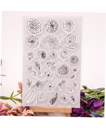 Lurrose 2pcs Postage Stamps Botanical Decor Flowers Decoration Silicone Stamps Seal Travel Label Account As Shown Medium - Buy Online on GoSupps.com