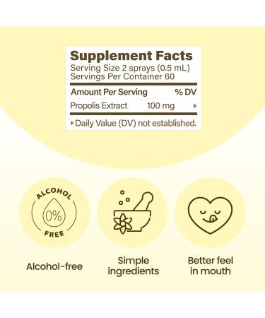 beenuvo Propolis Throat Spray Bee Propolis & Manuka Honey Soothing Throat Comfort Immune Support Gluten-Free Alcohol-Free Non-GMO Keto 1.01 fl oz - Buy Online on GoSupps.com