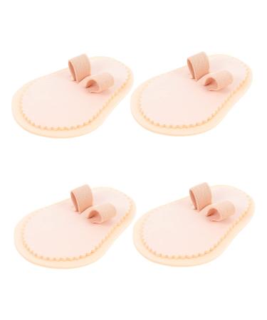 4pcs Hallux Valgus Correction Pad Foot Protectors for Feet Insoles for High Heels High Heel Protectors Toe Straightener Strap Shoe Insert Toe Spacers Compact 11x8.5x0.6cm Brown