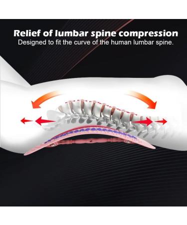 Buy Back Extensor & Massage Device - Multi-Stage Lumbar Support for Office Chairs - Alleviate Muscle Tension | Pink - Buy Online on GoSupps.com