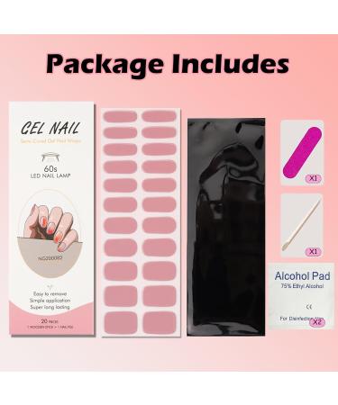 Semi Cured Gel Nail Strips - 22 Salon-Quality Stickers for Manicure | Self-Adhesive, UV/LED Lamp Required (99-Clear French) - Buy Online on GoSupps.com