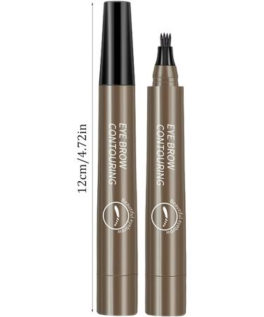 Liquid Eyebrow Pencil Brow Pencil with Fork Tip 4 Point Waterproof Eyebrow Pencil No Smudge Liquid Brow Quick Dry EyeLiner for Long Lasting Gray Brown - Buy Online on GoSupps.com