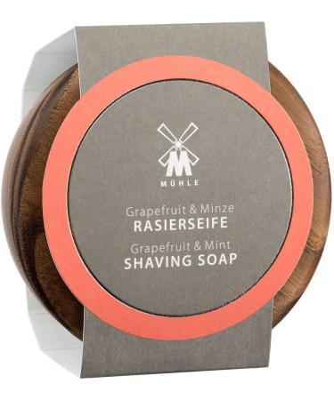 M HLE Wooden Bowl Shaving Soap 65g (Grapefruit & Mint) - Premium Scented Soap for Smooth Shave - Buy Online on GoSupps.com