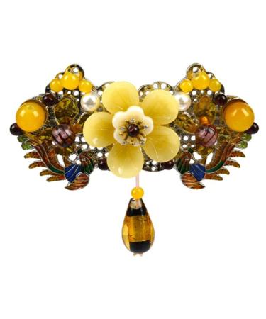 DOITOOL Hairpin Barrettes for Women Hair Styling Accessories Flower Ponytail Barrette Metal Flower Barrettes Wedding Hair Accessories for Women Hair Pin Spring Alloy Clip Miss