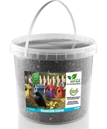 5kg Black Sunflower Seeds Wild Bird Food Sunflowers in Bucket (5kg) - Buy Online on GoSupps.com