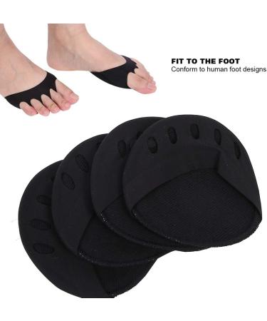Forefoot Metatarsal Pads - 2 Pairs | Soft Elastic Heel Insoles for High Heel Shoes | Antistress Foot Patch - Black - Buy Online on GoSupps.com