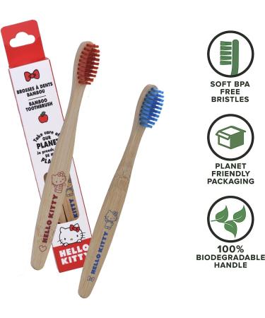Hello Kitty Bamboo Children's Toothbrush (2-Pack) - Eco-Friendly Gentle on Gums 100% BPA-Free - Buy Online on GoSupps.com