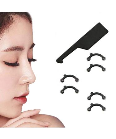 VANANA 1 Set 3 Sizes Nose Up Lifting Shaper Invisible Removable Nose Lifter Soft Silicone Nose Corrector Tool No Pain Easy Install (Black)