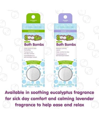 Boogie Fizzies Kids Bath Bombs - Calming Eucalyptus Aloe & Vapors - 2.8 oz, 3 Bombs - Buy Online on GoSupps.com
