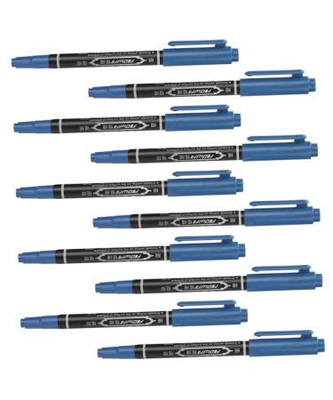 Healeved 10pcs Marker Pen Waterproof Brow Pencil Pen Brow Pen Tool Pen Plastic 13.9x1.8cm Blue