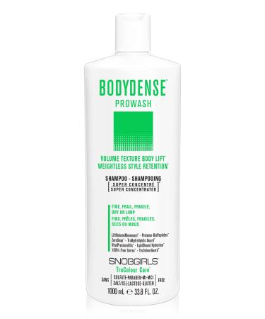 BODYDENSE Plumping Hydrating Volumizing Shampoo for Fine Hair Volume Texture Body Lift Vegan Shampoo for Fine Frail Dry or Limp Hair (33.8 Fl Oz)
