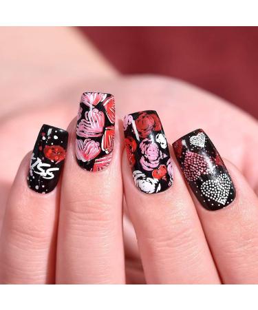 Alexnailart Stamping Plate Heart Template - Nail Art Tools (FE014) - Buy Online on GoSupps.com