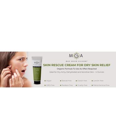 MGA Vegan Skin Rescue Cream - Organic Formula for Eczema, Psoriasis & Dermatitis | Hydrating Moisturizer for Dry, Itchy Skin | Face & Body Care - 2 Oz Jar - Buy Online on GoSupps.com