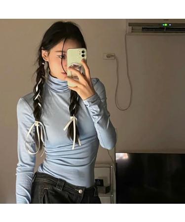 xbiez 2M Braided Ribbon Bows Hairband Silky Hair Tie Headband Hair Bows DIY Ponytail Braids Rope Hair Styling Accessories Pale yellow - Buy Online on GoSupps.com