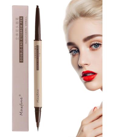 Eyebrow | Brow Enhancing - Sweat-Proof Waterproof Professional Dual-Ends Eyebrow Pencil with Fine Tip Shakven 03# Gray Black - Buy Online on GoSupps.com